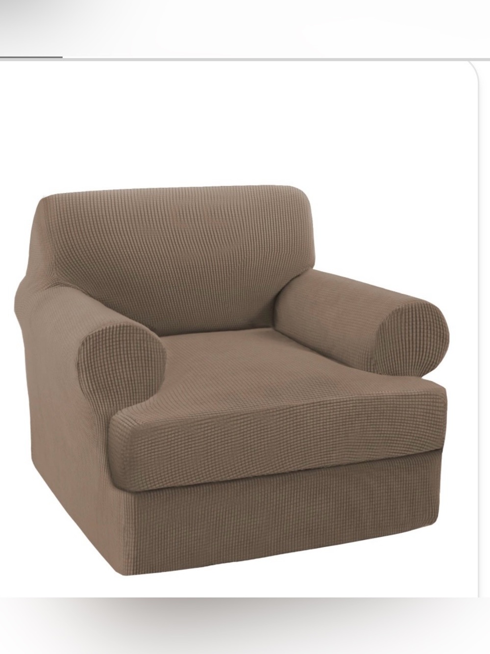 Luxury Armchair Slipcover - MACCHIATO